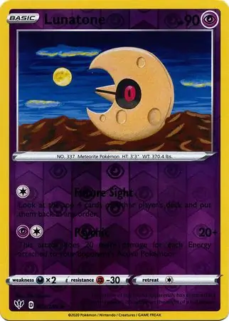 Lunatone Reverse Holo 072 Normal