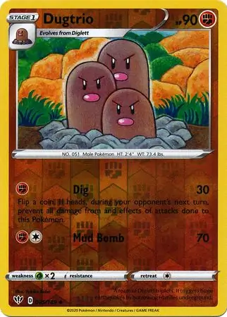 Dugtrio Reverse Holo 085 Normal