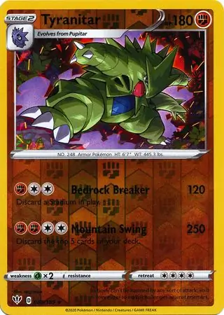 Tyranitar Reverse Holo 088 Normal