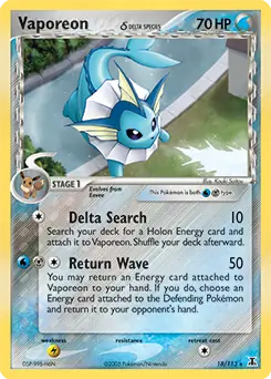 Vaporeon Holo 18