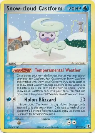 Snow-cloud Castform Reverse Holo 29