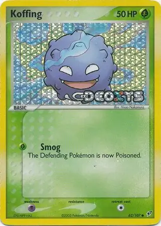 Koffing Reverse Holo 62 Normal