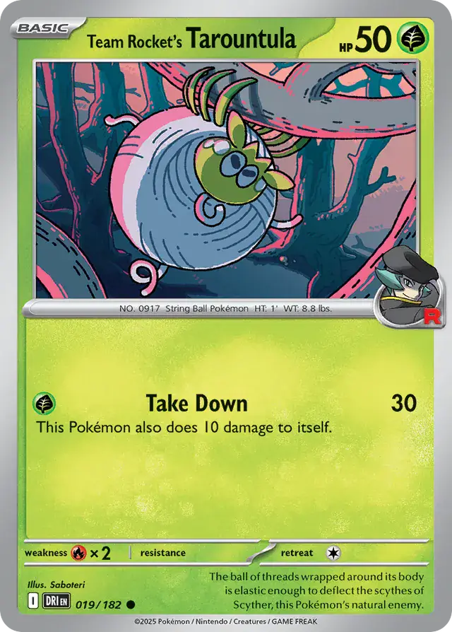 Team Rocket's Tarountula 019 Normal