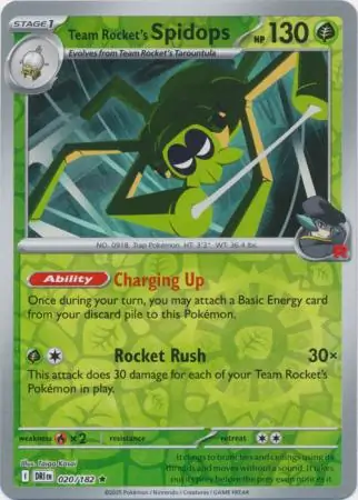 Team Rocket's Spidops Reverse Holo 020 Normal