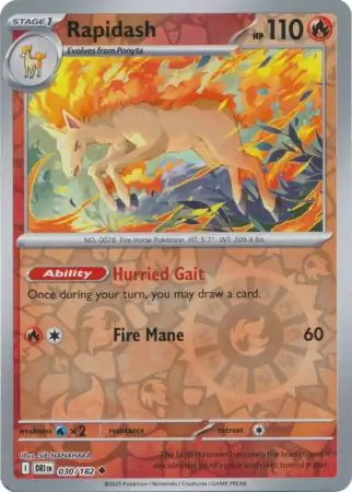 Rapidash Reverse Holo 030 Normal