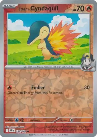 Ethan's Cyndaquil Reverse Holo 032 Normal