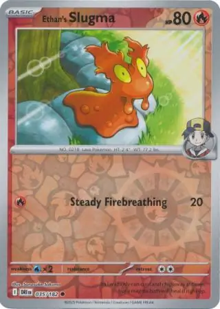 Ethan's Slugma Reverse Holo 035 Normal
