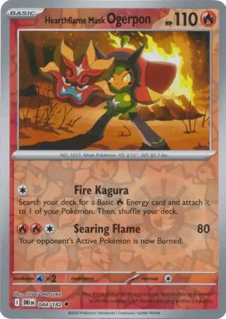 Hearthflame Mask Ogerpon Reverse Holo 044