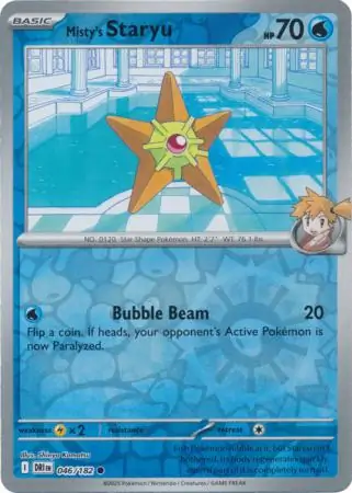 Misty's Staryu Reverse Holo 046 Normal