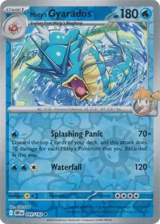 Misty's Gyarados Reverse Holo 049 Normal