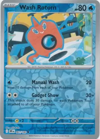 Wash Rotom Reverse Holo 061