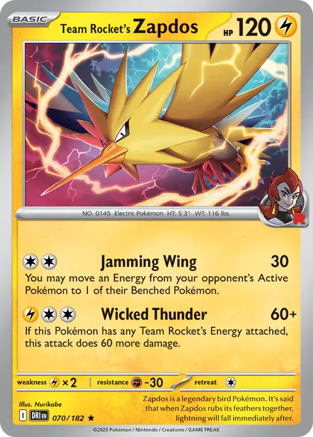 Team Rocket's Zapdos 070 Normal