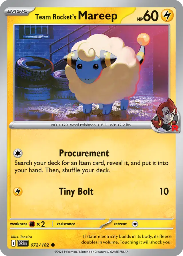 Team Rocket's Mareep 072 Normal