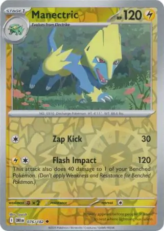 Manectric Reverse Holo 076 Normal