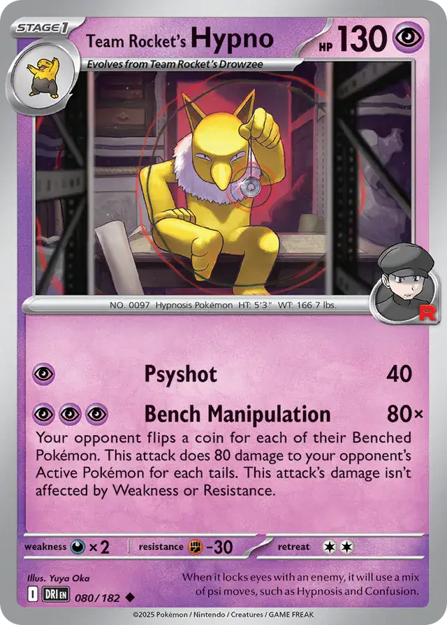Team Rocket's Hypno 080 Normal