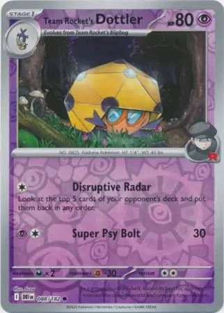 Team Rocket's Dottler Reverse Holo 088 Normal