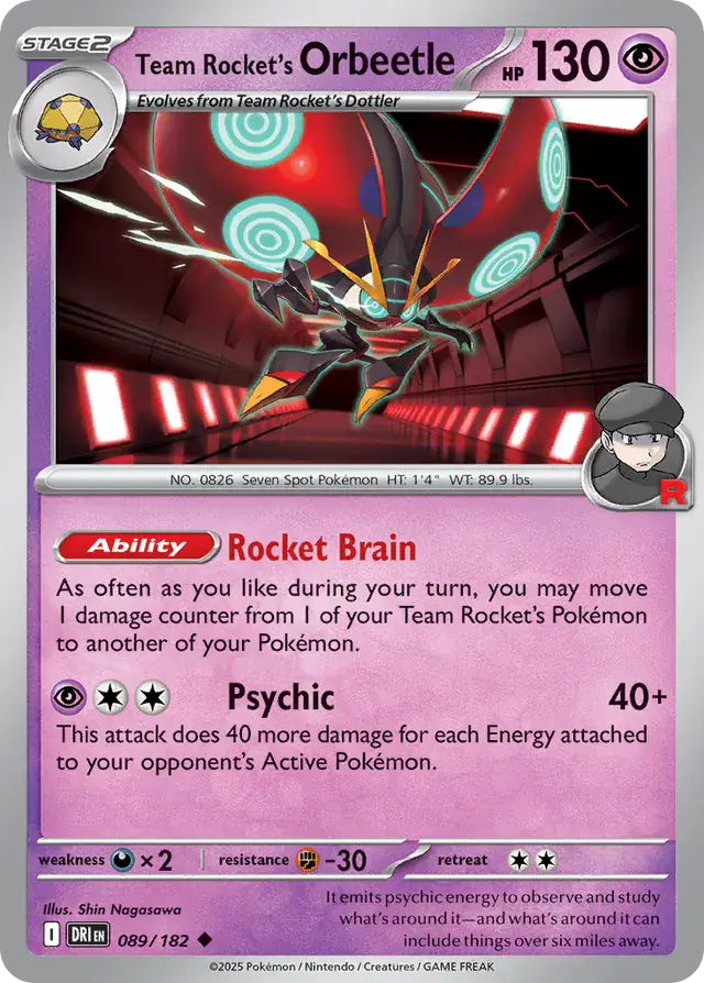 Team Rocket's Orbeetle 089 Normal