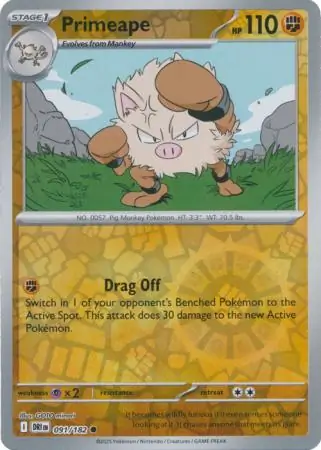 Primeape Reverse Holo 091 Normal