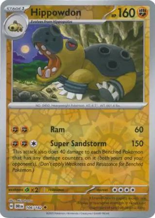 Hippowdon Reverse Holo 106 Normal