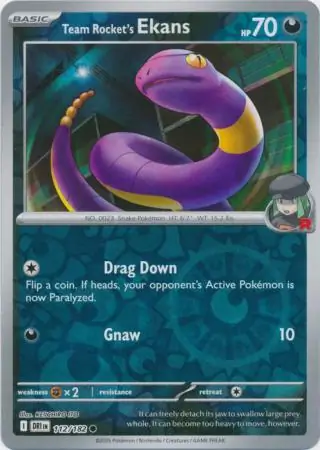 Team Rocket's Ekans Reverse Holo 112 Normal