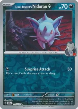 Team Rocket's Nidoran F Reverse Holo 114