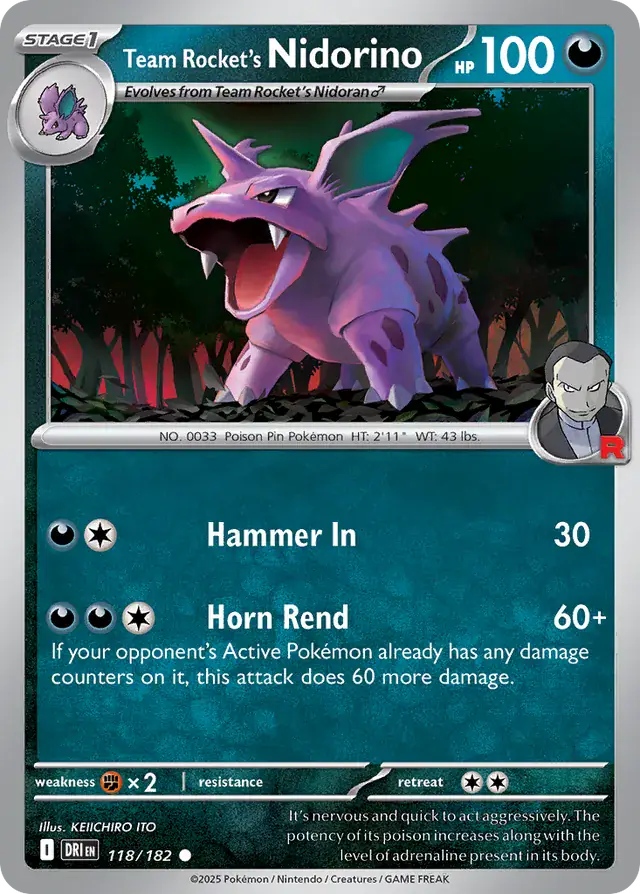 Team Rocket's Nidorino 118 Normal