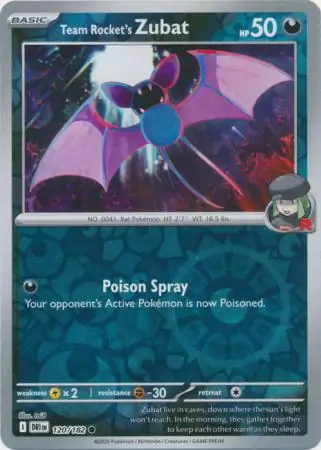 Team Rocket's Zubat Reverse Holo 120 Normal