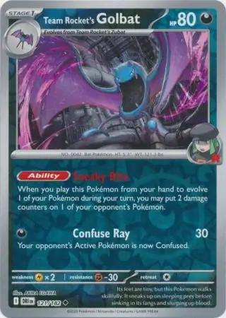 Team Rocket's Golbat Reverse Holo 121