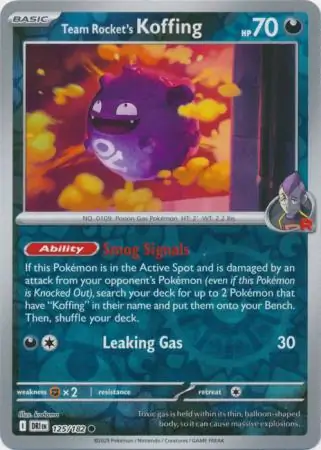 Team Rocket's Koffing Reverse Holo 125