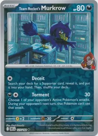 Team Rocket's Murkrow Reverse Holo 127 Normal