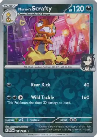 Marnie's Scrafty Reverse Holo 133 Normal