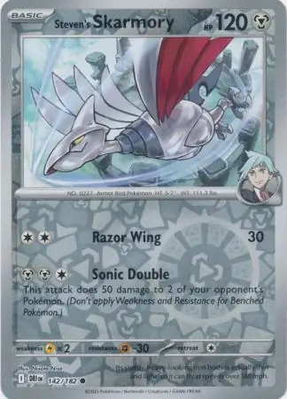 Steven's Skarmory Reverse Holo 142 Normal