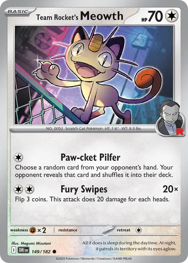 Team Rocket's Meowth 149 Normal