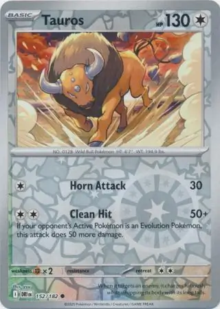 Tauros Reverse Holo 152 Normal