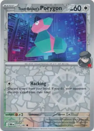 Team Rocket's Porygon Reverse Holo 153 Normal