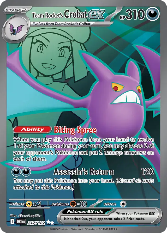 Team Rocket's Crobat 217 Normal