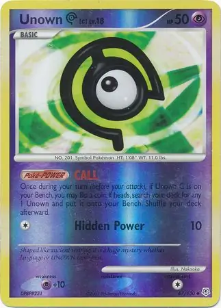 Unown C Reverse Holo 67