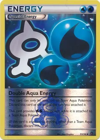 Double Aqua Energy Reverse Holo 33