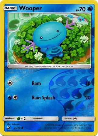 Wooper Reverse Holo 25 Normal