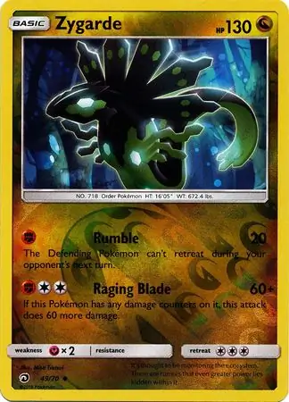 Zygarde Reverse Holo 49 Normal