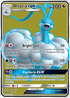 Full Art Altaria GX 68 Normal