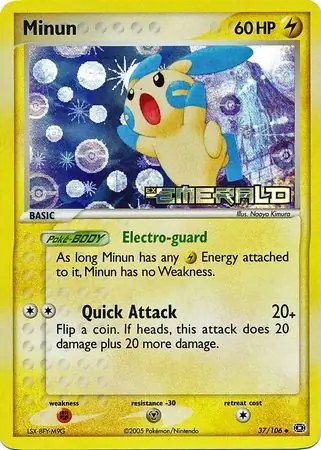 Minun Reverse Holo 37 Normal