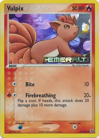 Vulpix Reverse Holo 72 Normal
