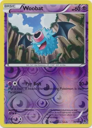 Woobat Reverse Holo 36 Normal