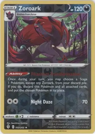 Zoroark Reverse Holo 103 Normal