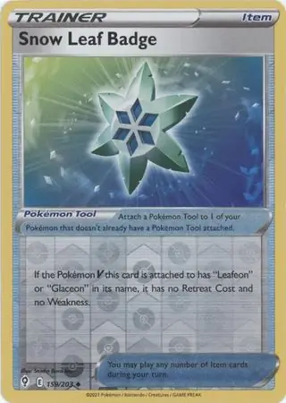 Snow Leaf Badge Reverse Holo 159 Normal
