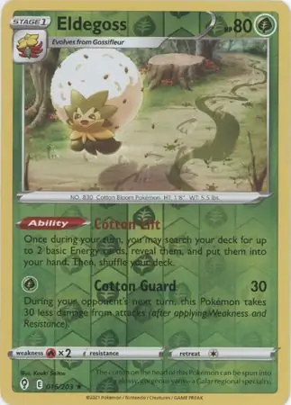 Eldegoss Reverse Holo 016 Normal