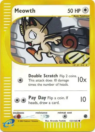 Meowth Reverse Holo 121 Normal
