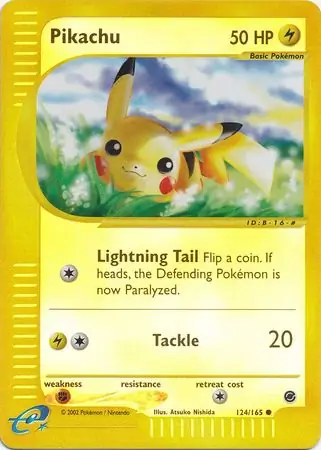 Pikachu Reverse Holo 124