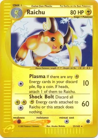 Raichu Reverse Holo 25 Normal